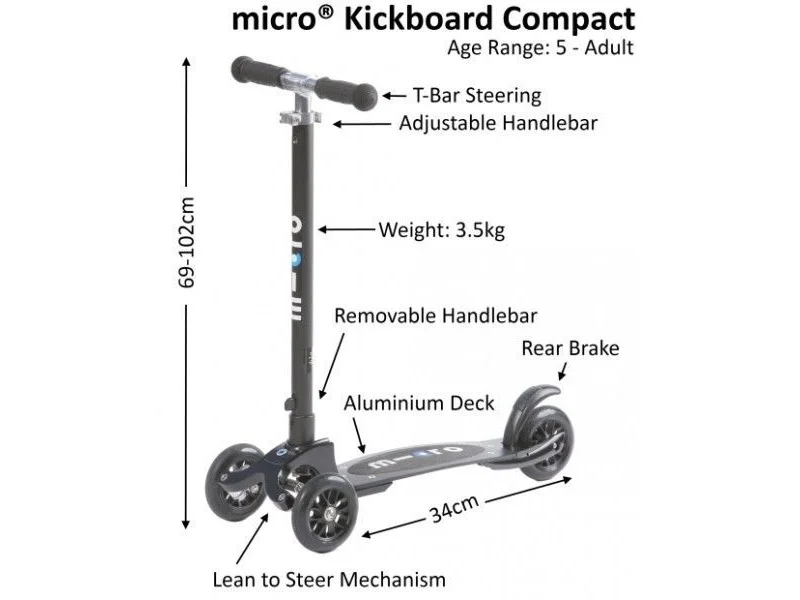 Kickboard Compact T Black - Step Complete