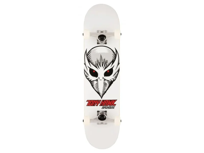 Birdman Head White 7.5" - Skateboard Complete