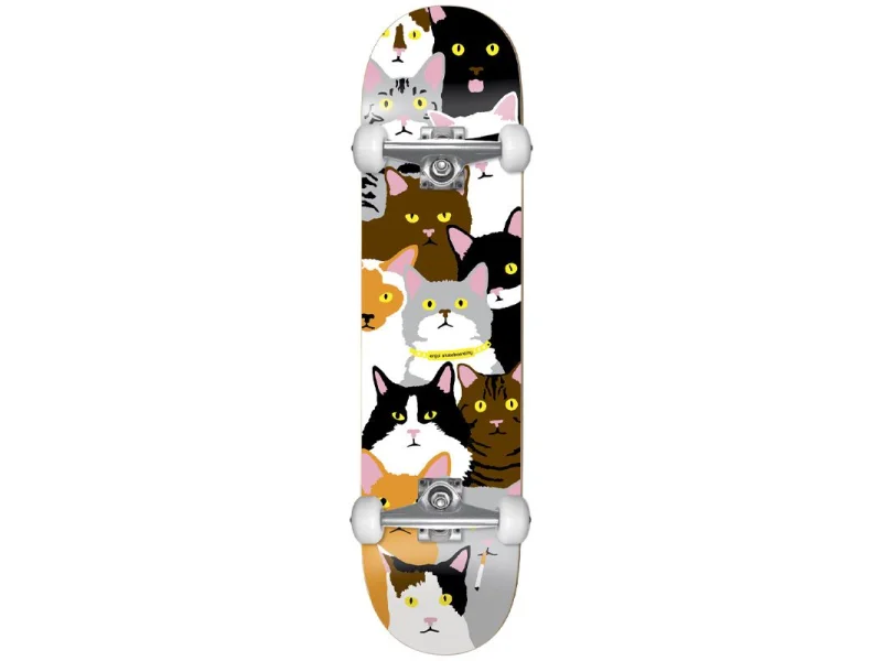 Cat Collage Youth FP 7.0" - Skateboard Complete