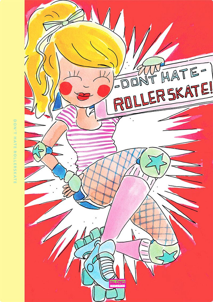 Pionier drie een andere Blond Amsterdam Back to School Schrift A4 (ruit) Rollerskate 200491