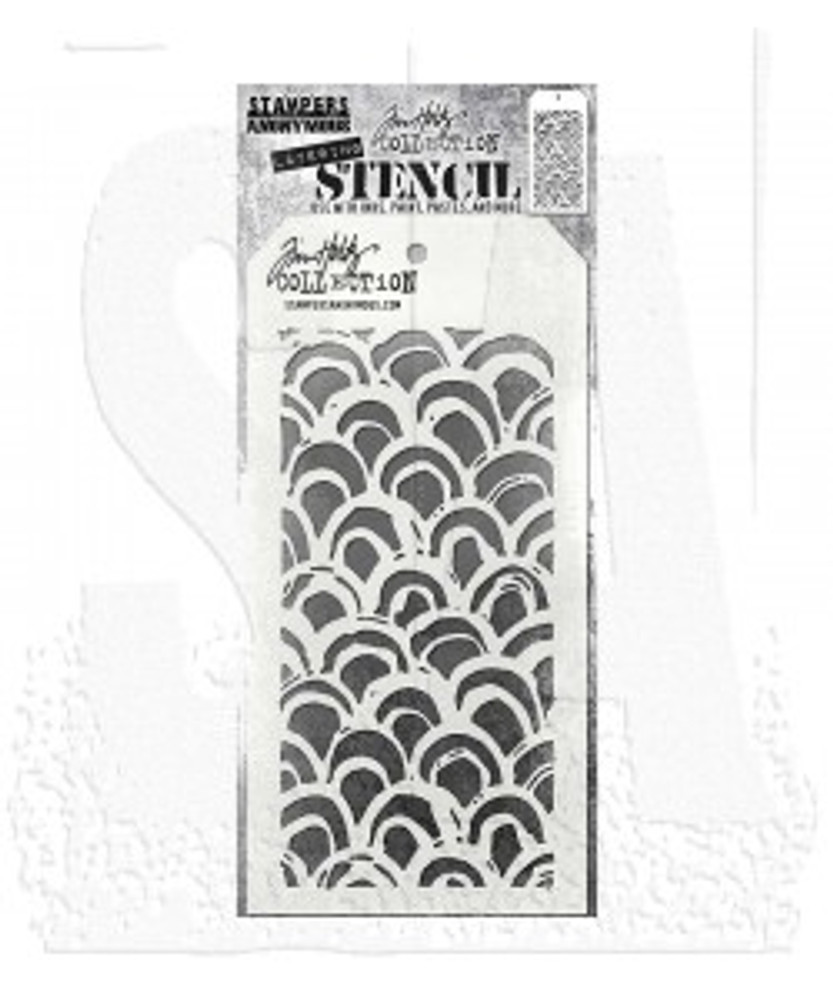 Tim Holtz Layering Stencil: Brush Arch - THS168