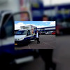 Jan Smink op de Makro koelwagen