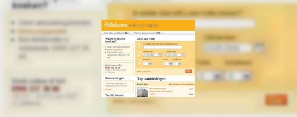 Hotels.com passeert grens