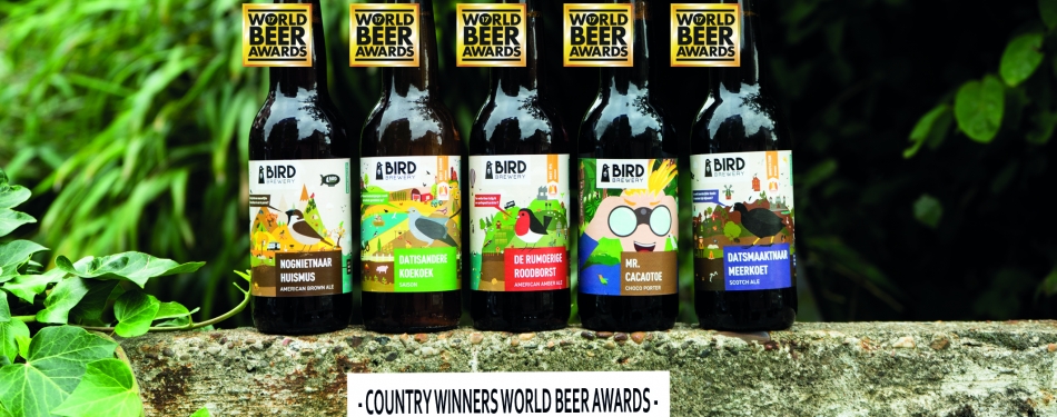 Bird Brewery wint 5 keer goud bij World Beer Awards