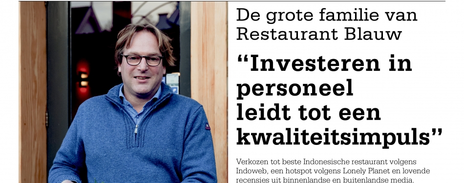 De RestaurantKrant: interview Restaurant Blauw, Horeca 100 en inkooptips