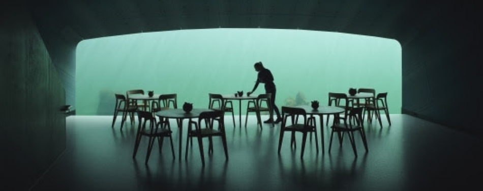 Europa’s eerste onderwaterrestaurant geopend aan Noorse zuidkust
