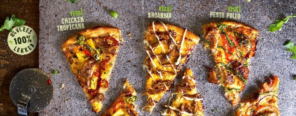 Domino’s introduceert pizza's met vegetarische shoarma en vegetarische kip