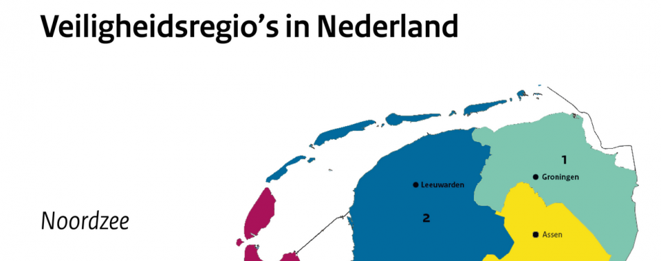 Overzicht veiligheidsregio's Nederland