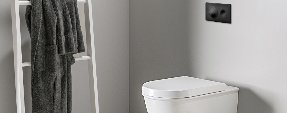 WC-bedieningsplaten nu ook in trendkleur matzwart