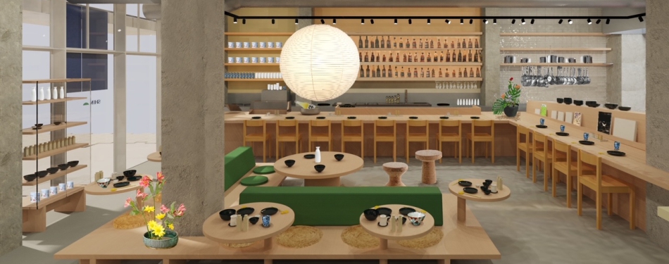 Artist impressions: Nieuwe Japanse tapasbar en matcha-café opent in Rotterdam Centrum