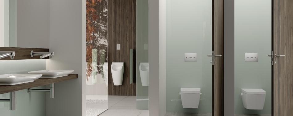 Vele hygiënische designoplossingen voor wc en urinoir