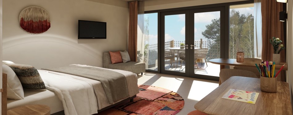 Inrichten van 112 hotelkamers op Beekse Bergen Safari Resort is begonnen