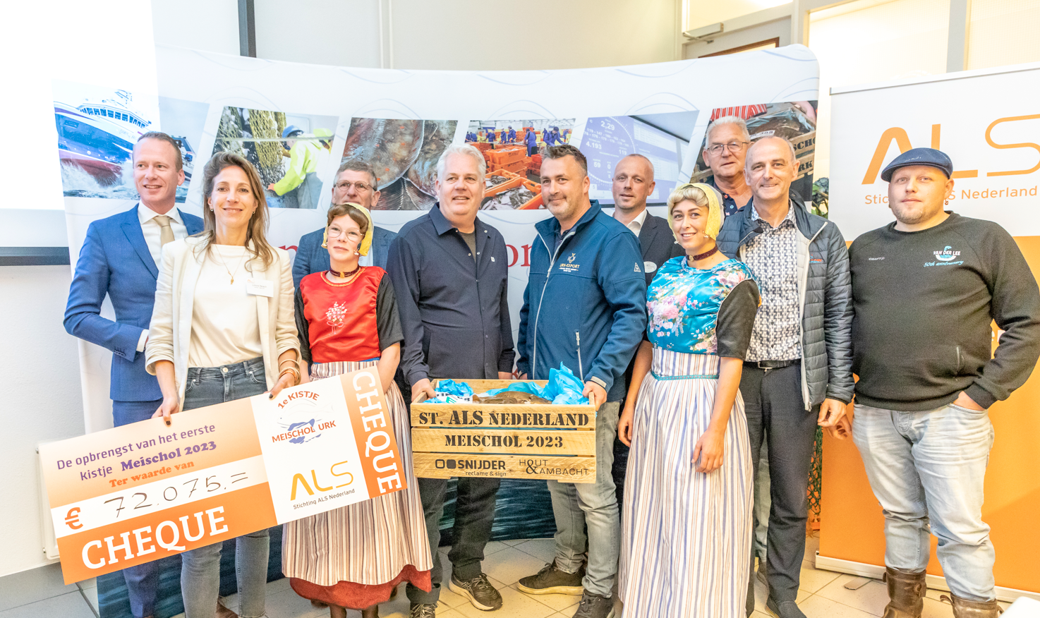 Eerste kistje Meischol levert € 75.000 op voor Stichting ALS Nederland