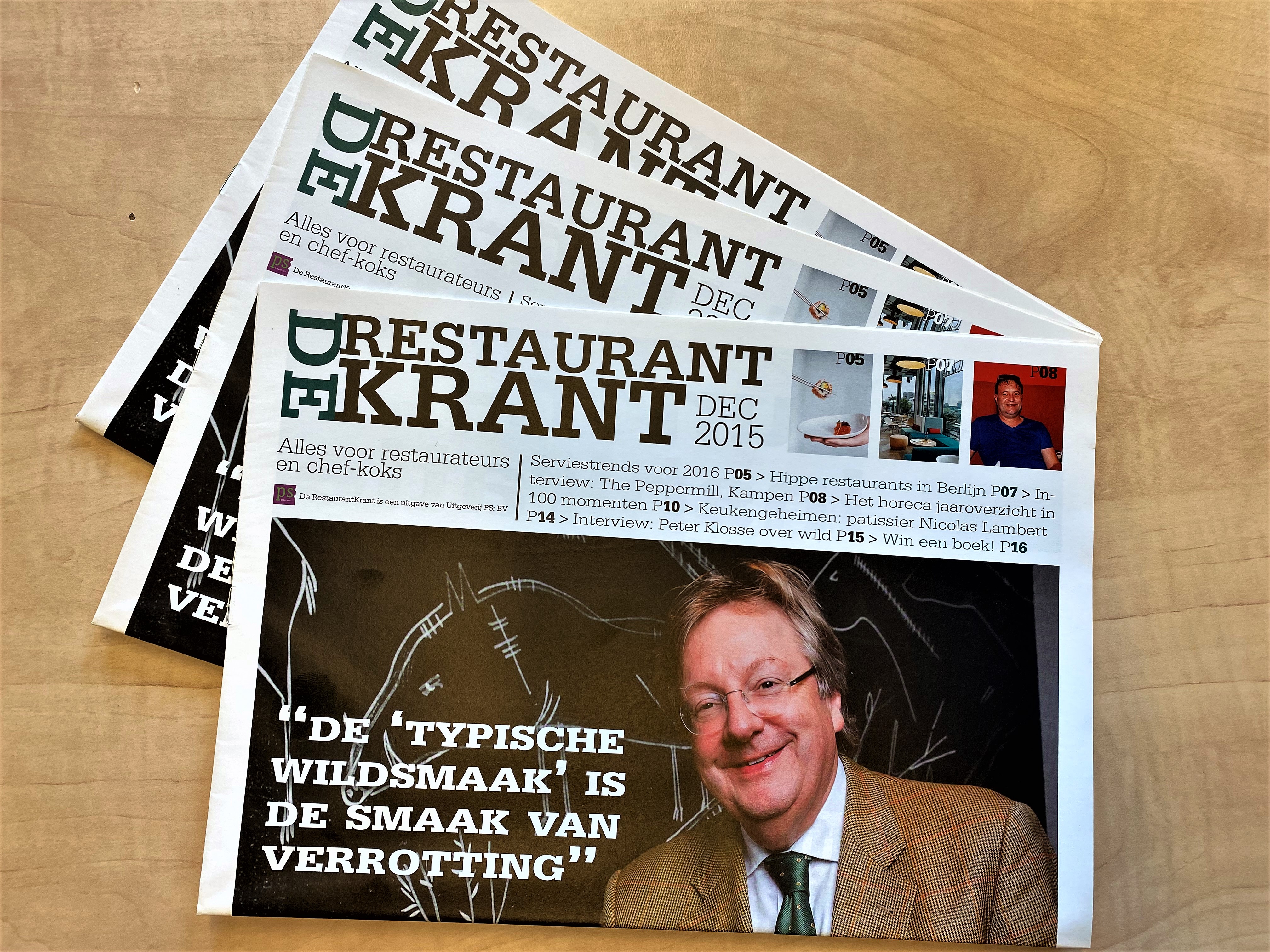 15 jaar De RestaurantKrant (2015): Peter Klosse over wildfabelen