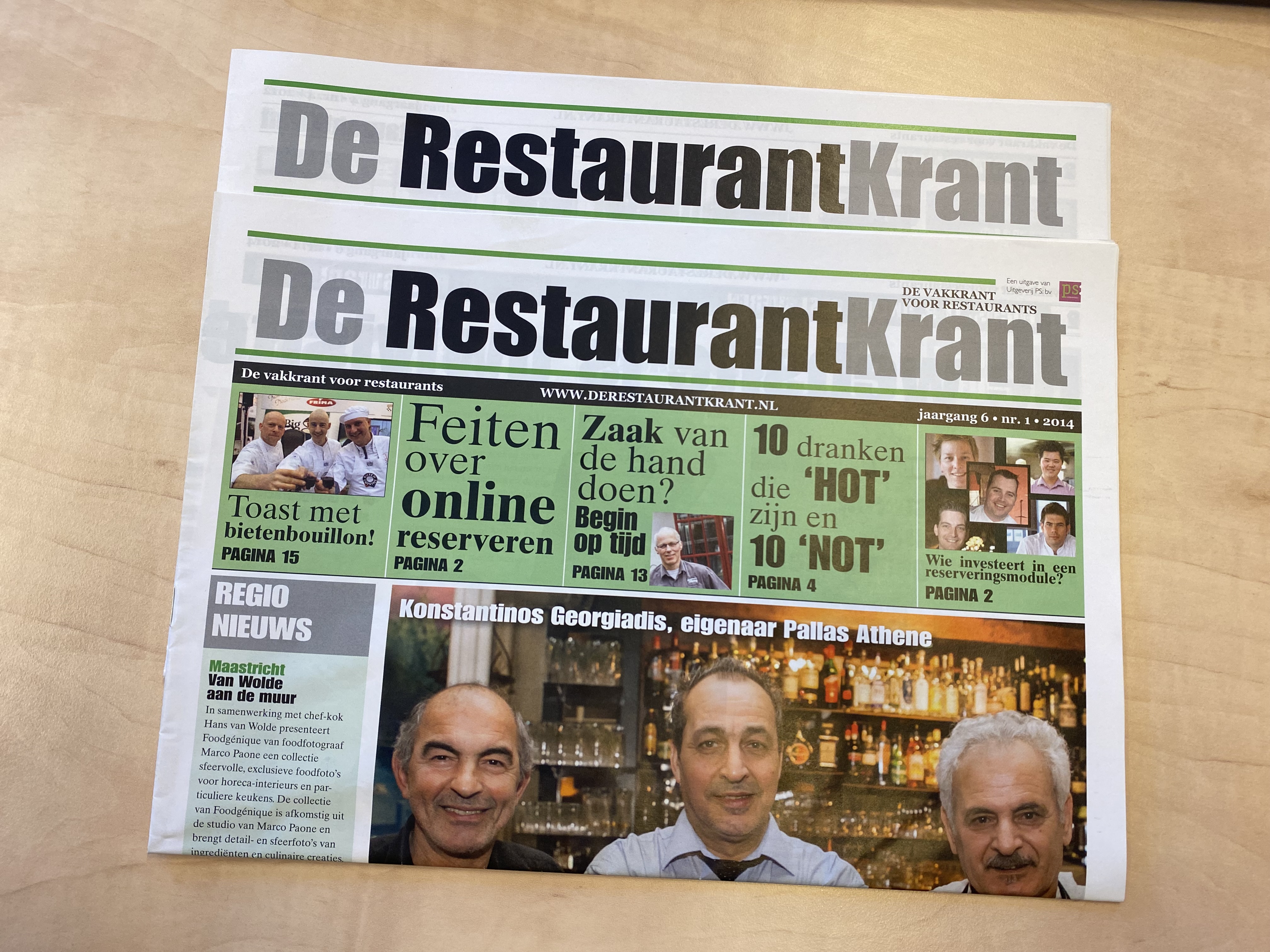 15 jaar De RestaurantKrant (2014): Konstantinos Georgiadis over 'Griekse oase van gastvrijheid'
