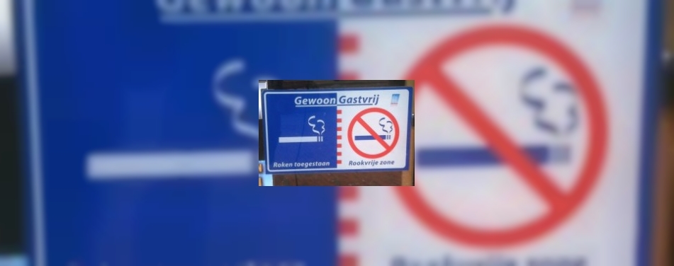 Roken in kleine cafÃ©s verboden