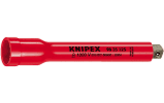 Knipex 9835125 VDE Verlengstuk met binnen- en buitenvierkant 3/8" - 125mm