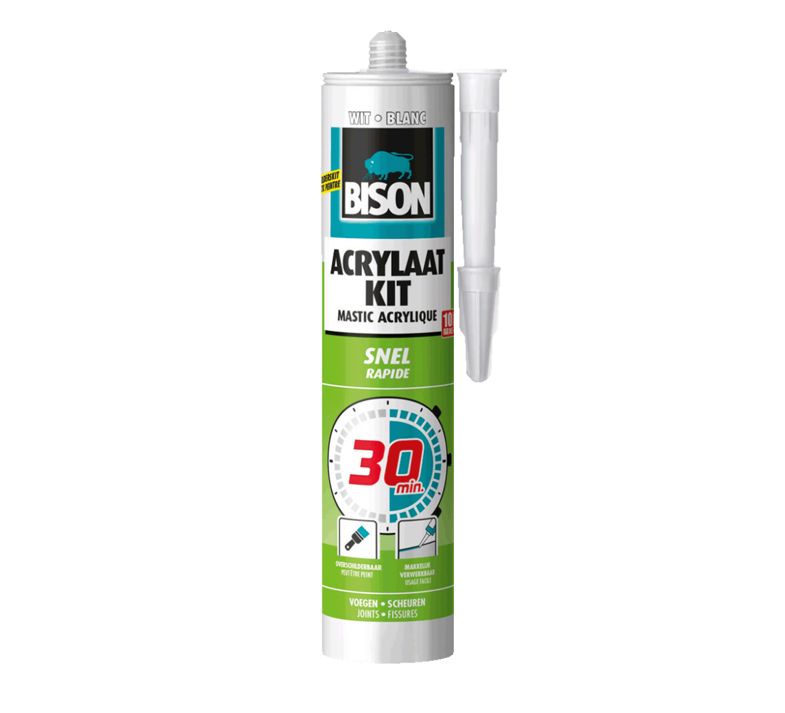 Bison Acrylaatkit Wit -300ml/Koker 1