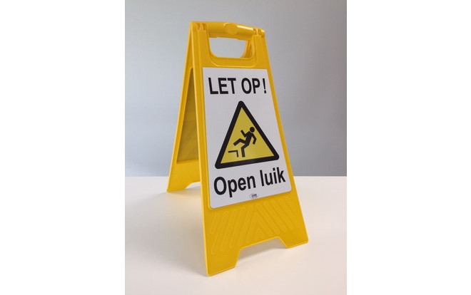 LIBILÉ Waarschuwings klapbord "Open luik"