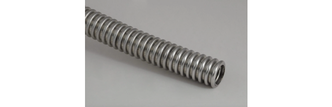 Hydroformed stainless steel flexible hose with open pitch