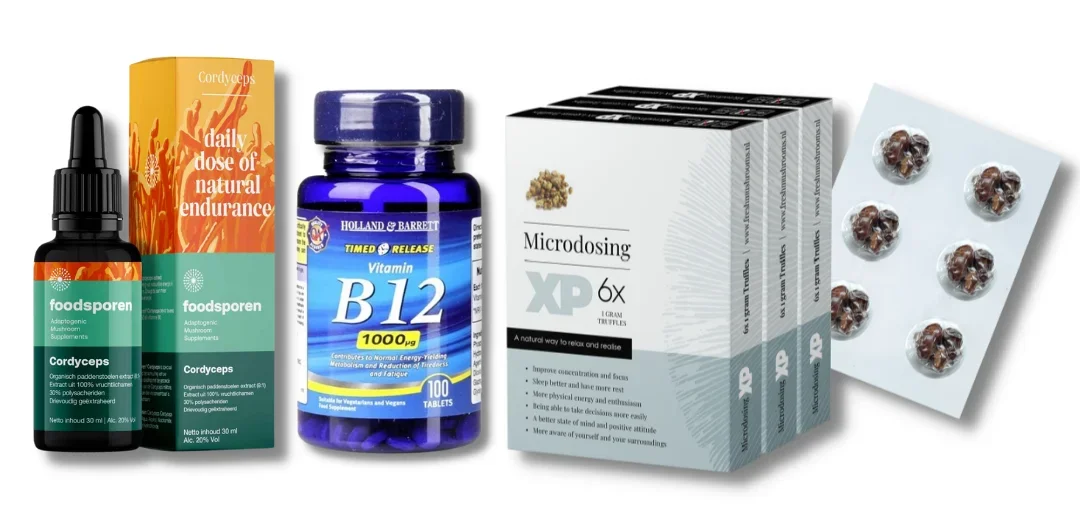Microdose - 'Premium' Stacking Cordyceps extract + Microdosing XP truffels + Vit. B12 