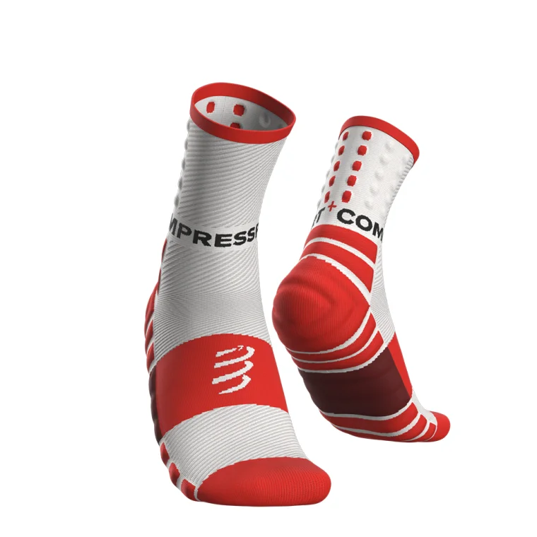 Compressport - Shock Absorb Socks compressiesokken in White, maat T1 (schoenmaat 35-38)