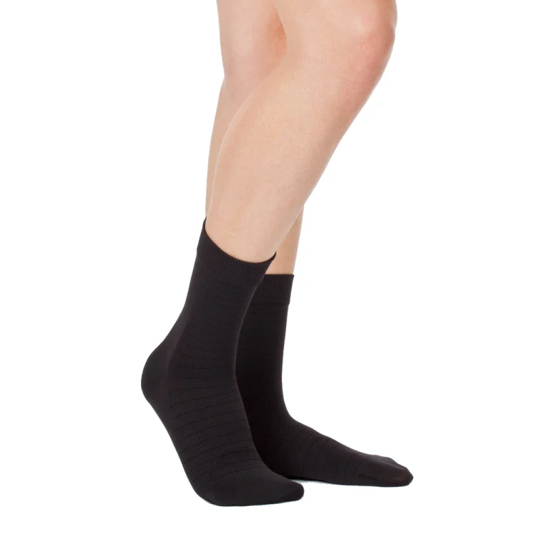 ITEM m6 - Socks pique stripe in Black, maat M