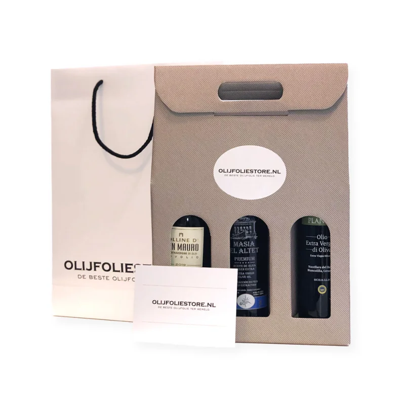Olijfolie - Gift (Luxe tas + flesverpakking)
