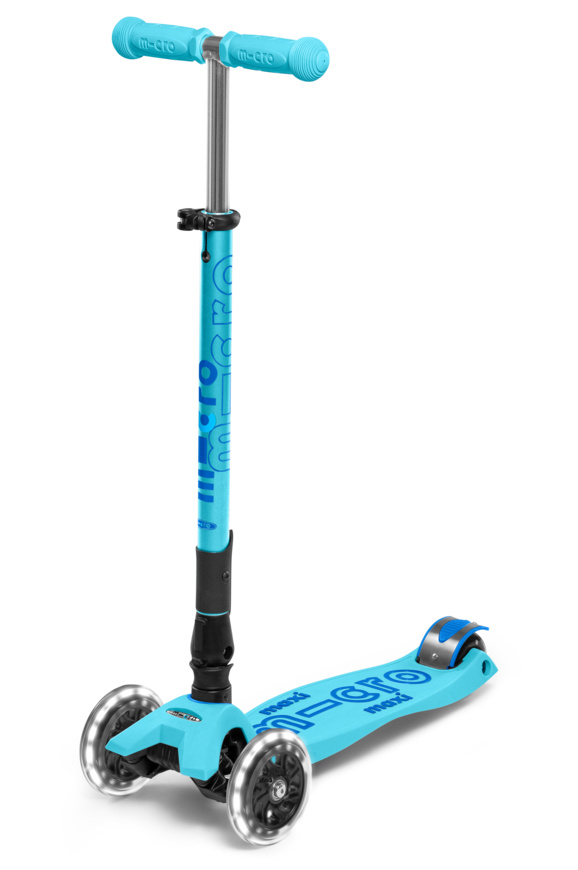 Maxi Deluxe Inklapbaar LED Bright Blue Kickboard Foldable