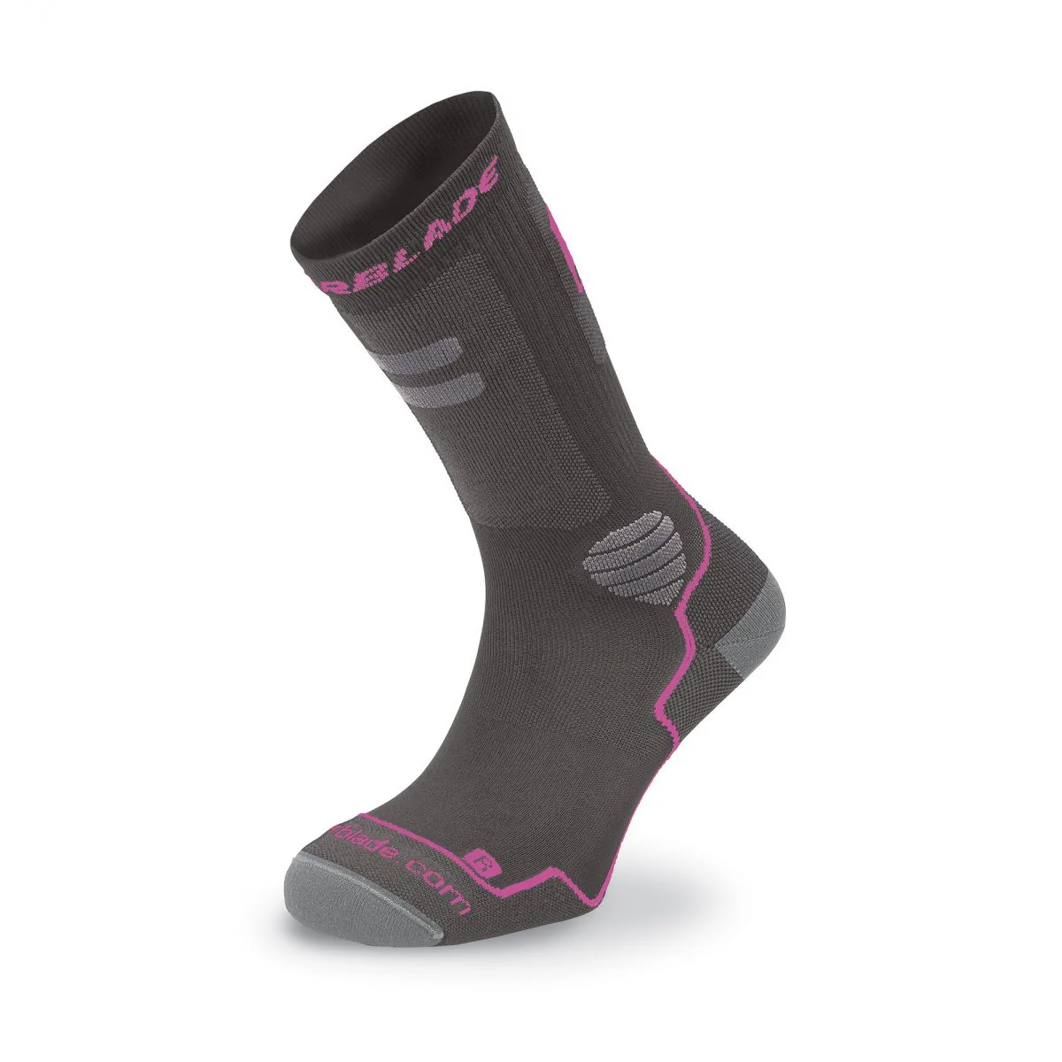 High Performance Socks Grey Pink Skate Sokken