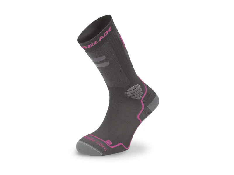High Performance Socks Grey/Pink - Skate Sokken 