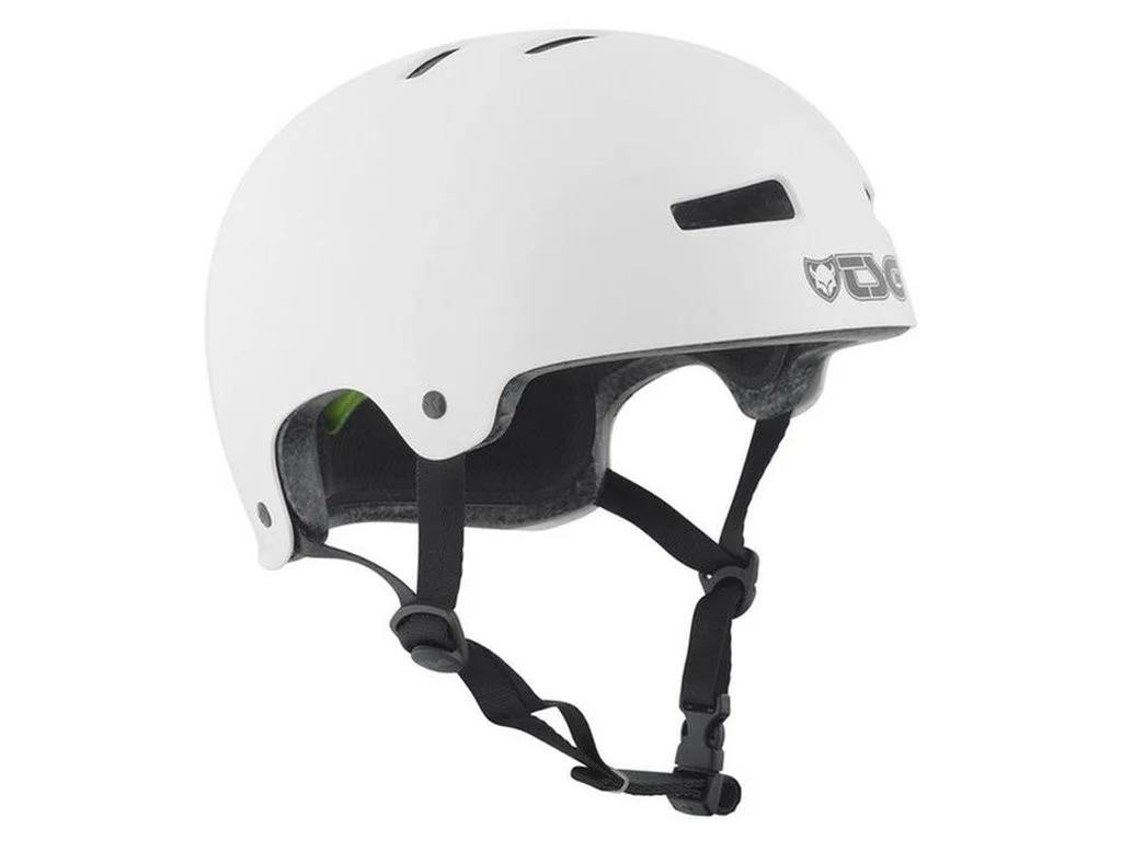 Evolution Solid Color Satin White Skate Helm