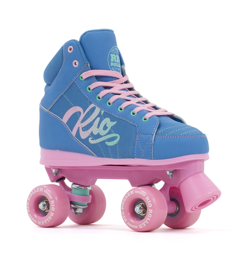 Lumina Blue Pink Rollerskates