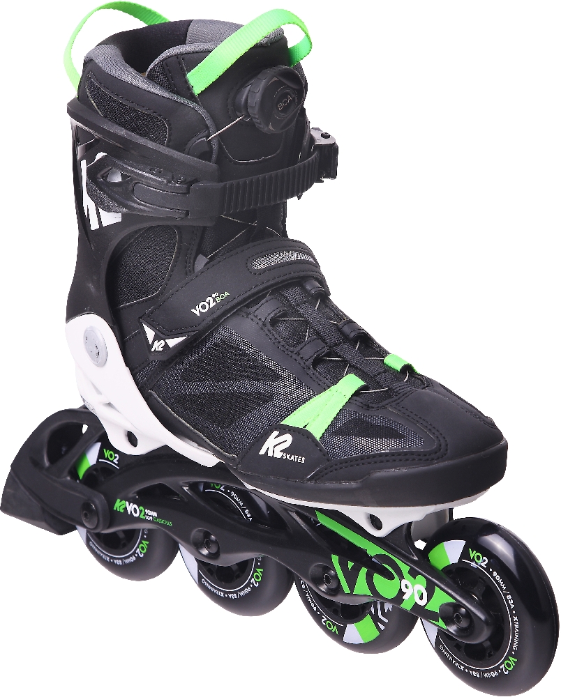 K2 Vo2 90 Boa Inline Skate 11.0 / 44.5 Zwart / Groen
