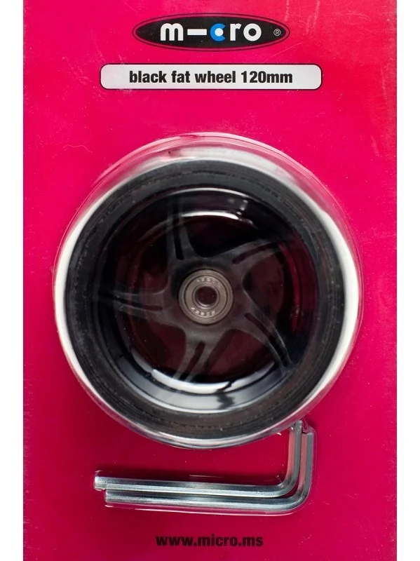 Black Fat Wheel 120mm step Wiel